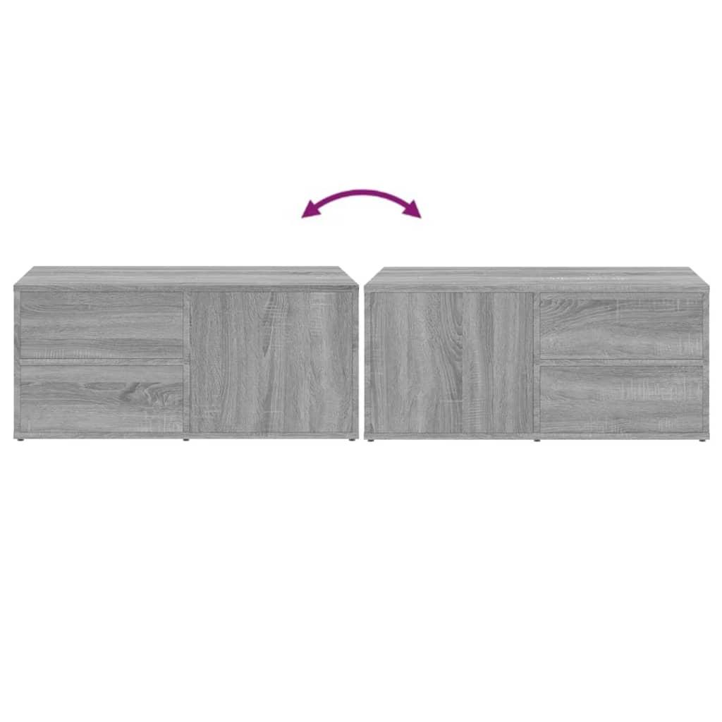 TV-taso harmaa Sonoma 80x34x36 cm tekninen puu - Sisustajankoti.fi