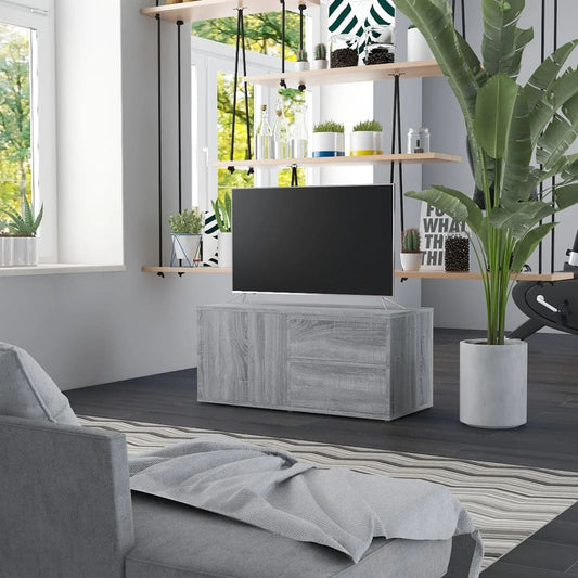TV-taso harmaa Sonoma 80x34x36 cm tekninen puu - Sisustajankoti.fi