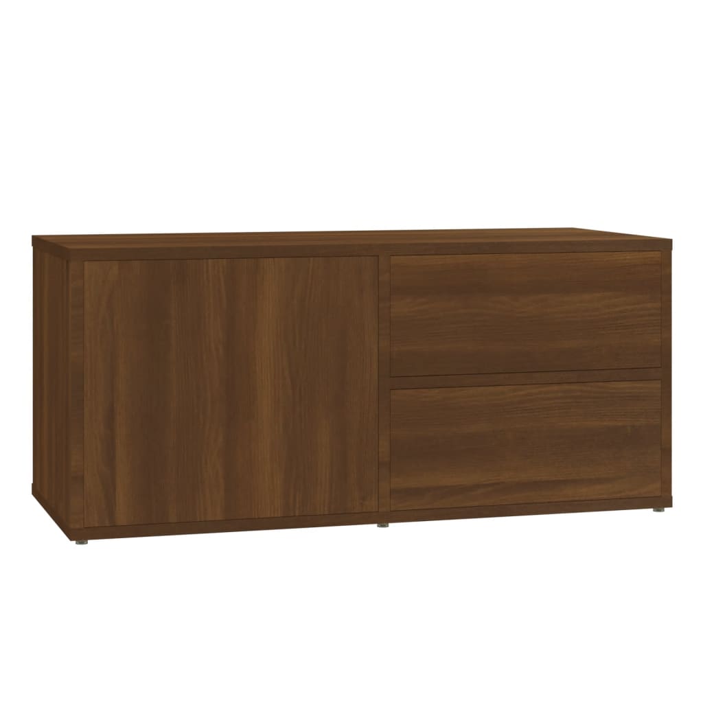 TV-taso ruskea tammi 80x34x36 cm tekninen puu - Sisustajankoti.fi