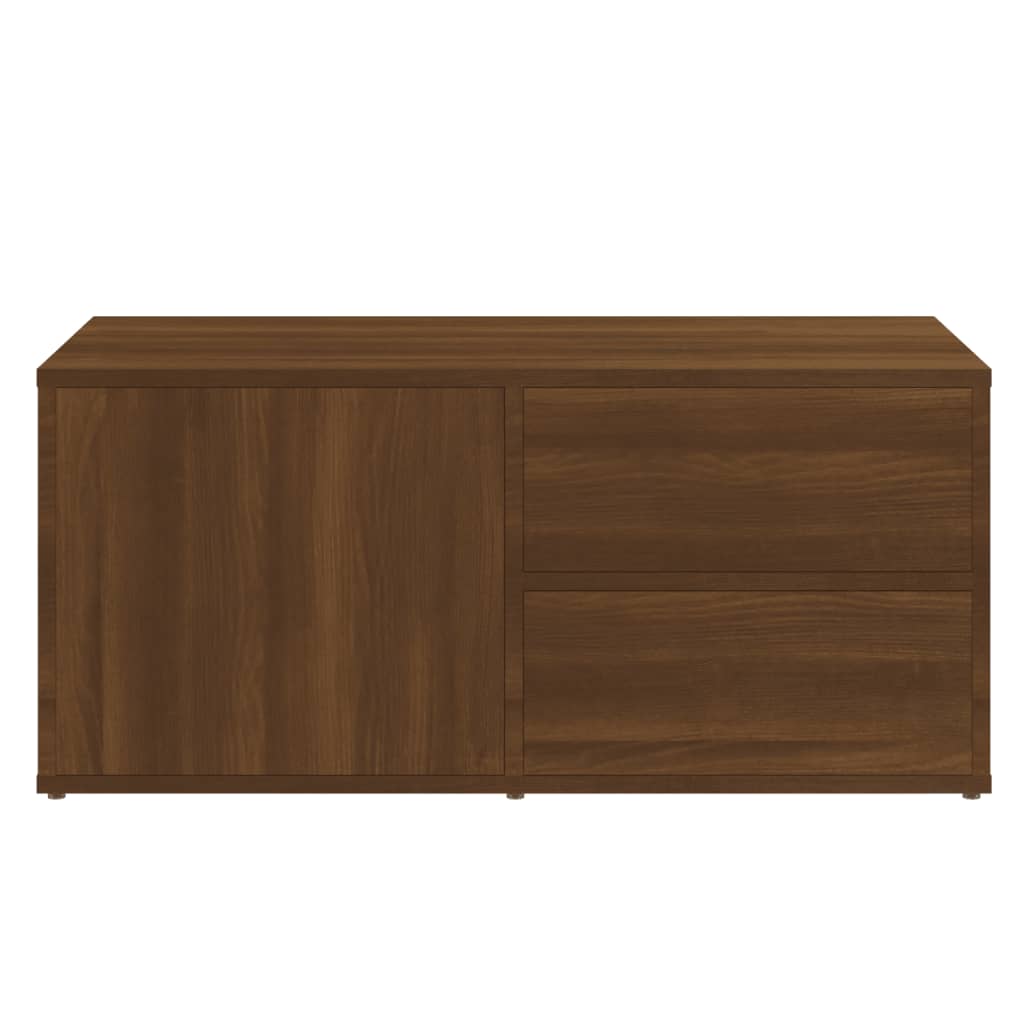 TV-taso ruskea tammi 80x34x36 cm tekninen puu - Sisustajankoti.fi
