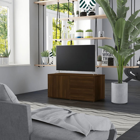 TV-taso ruskea tammi 80x34x36 cm tekninen puu - Sisustajankoti.fi