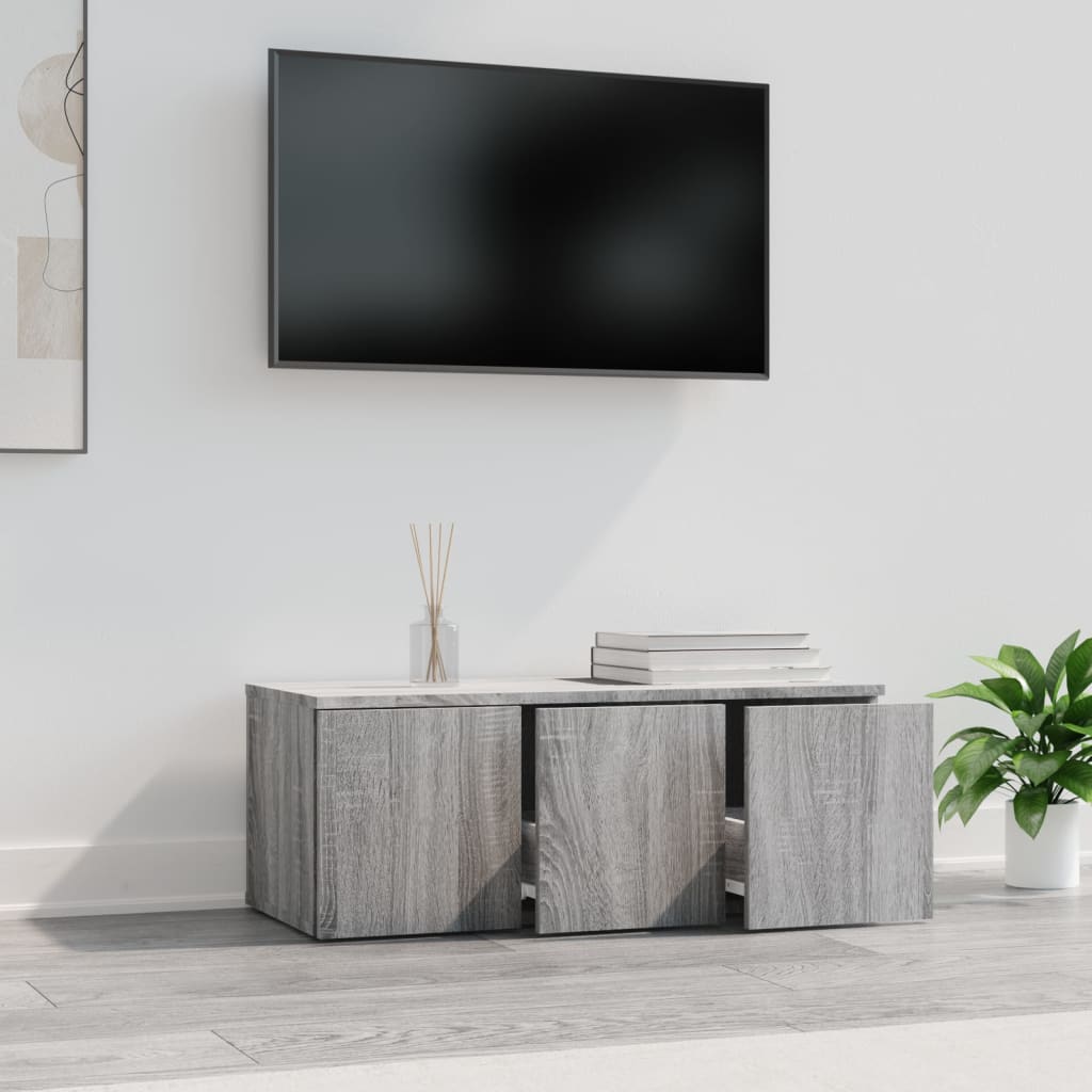 TV-taso harmaa Sonoma 80x34x30 cm tekninen puu - Sisustajankoti.fi