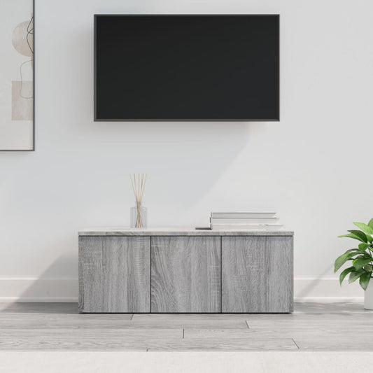 TV-taso harmaa Sonoma 80x34x30 cm tekninen puu - Sisustajankoti.fi