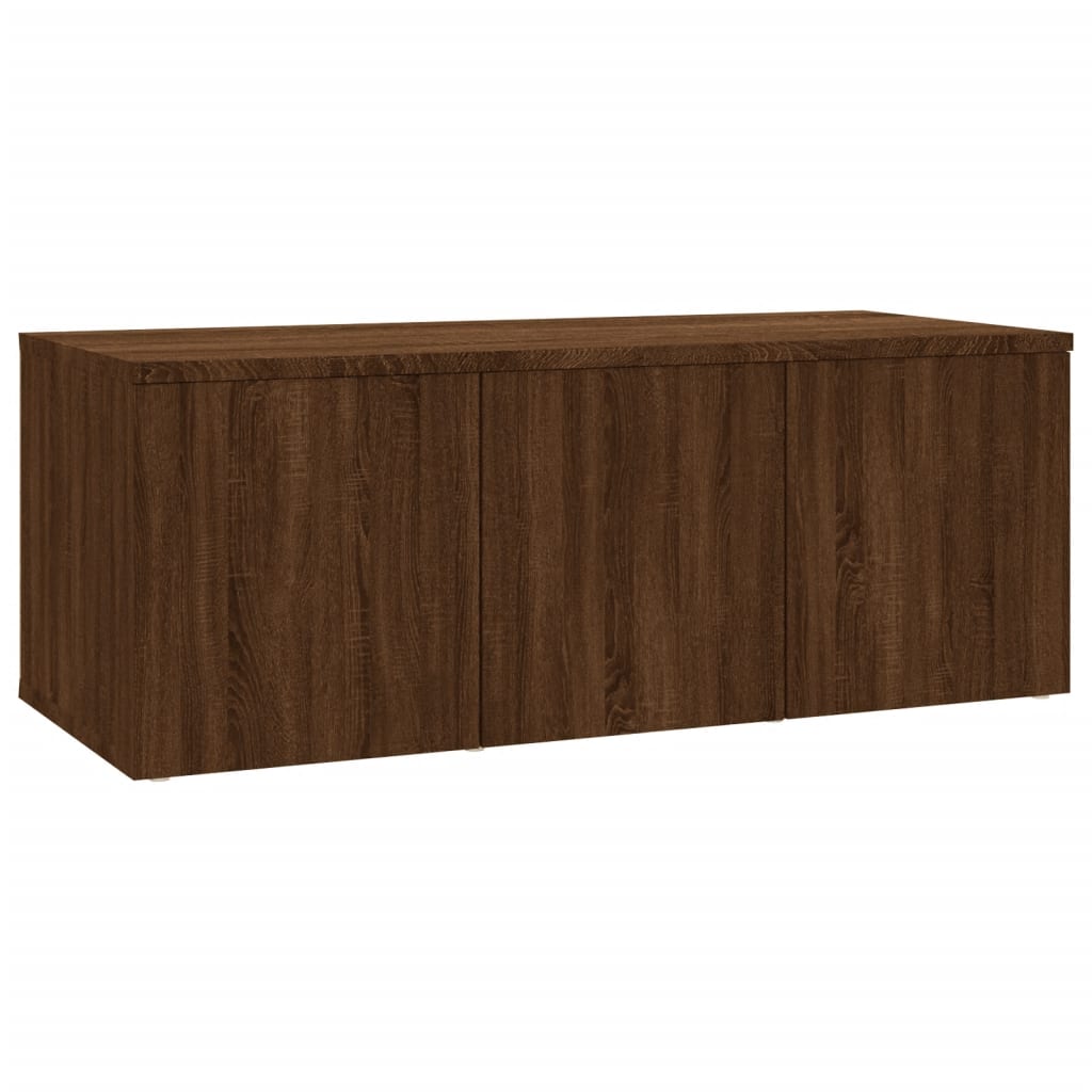TV-taso ruskea tammi 80x34x30 cm tekninen puu - Sisustajankoti.fi
