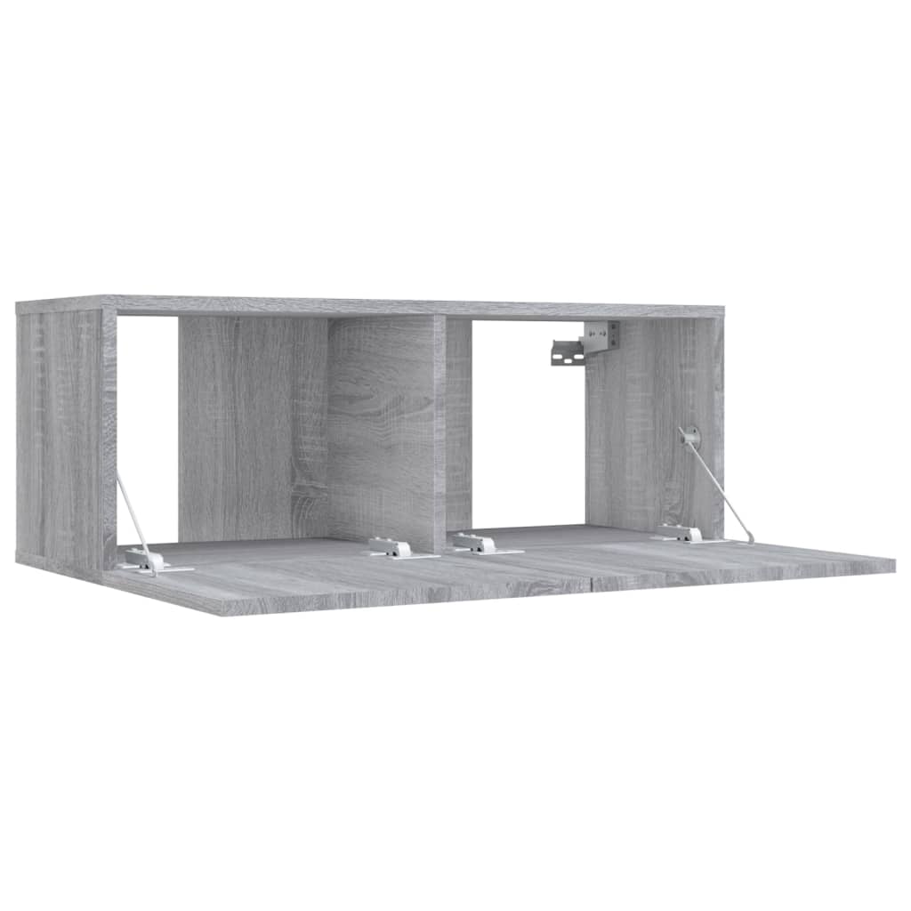 TV-taso harmaa Sonoma 80x30x30 cm tekninen puu - Sisustajankoti.fi