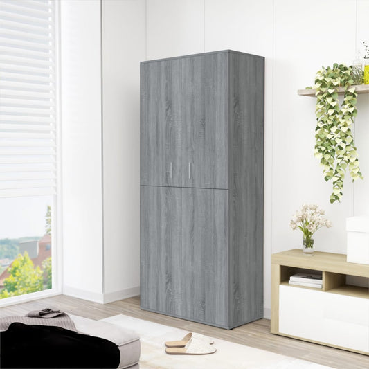 Kenkäteline harmaa Sonoma 80x39x178 cm tekninen puu - Sisustajankoti.fi