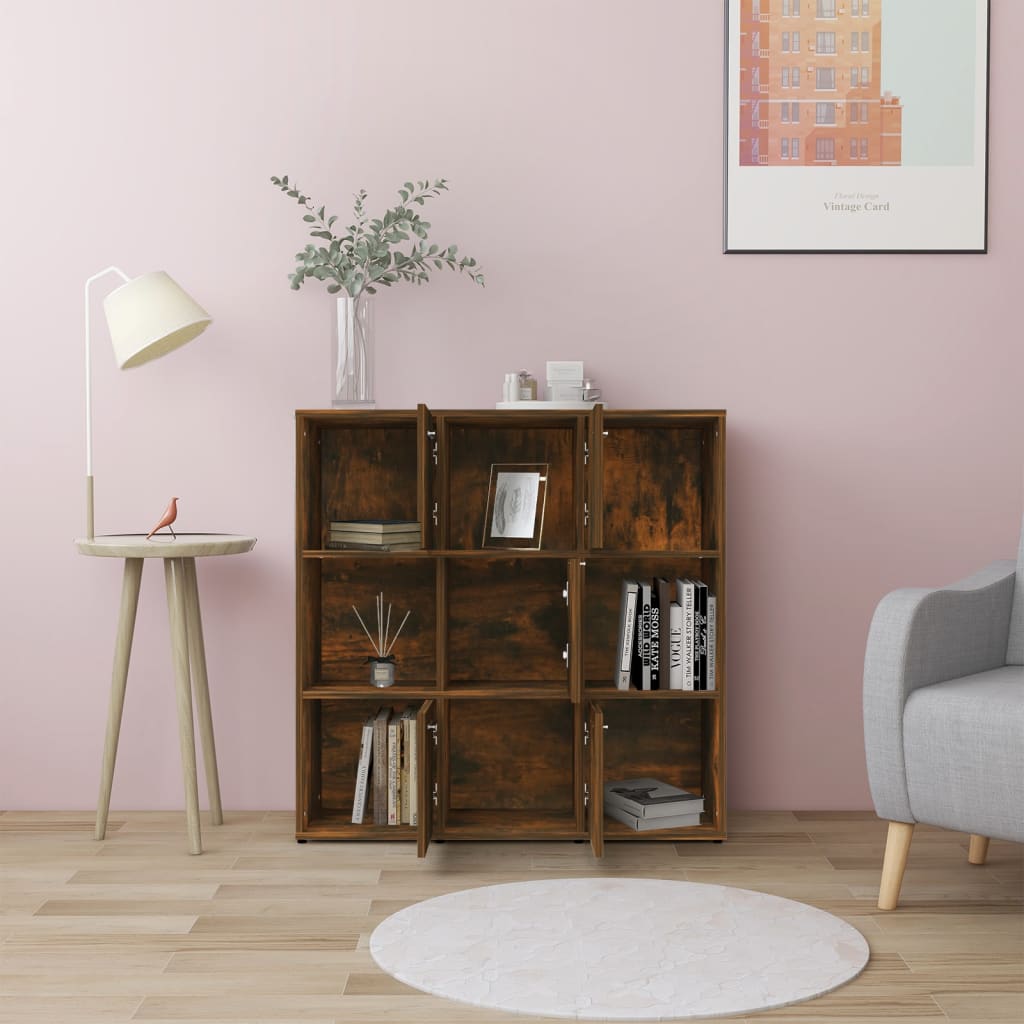 Kirjahylly savutammi 90x30x90 cm tekninen puu - Sisustajankoti.fi