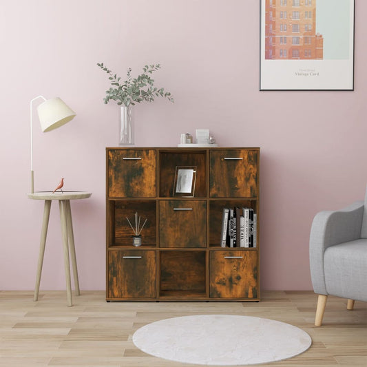 Kirjahylly savutammi 90x30x90 cm tekninen puu - Sisustajankoti.fi