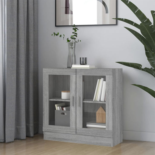 Vitriinikaappi harmaa Sonoma 82,5x30,5x80 cm tekninen puu - Sisustajankoti.fi