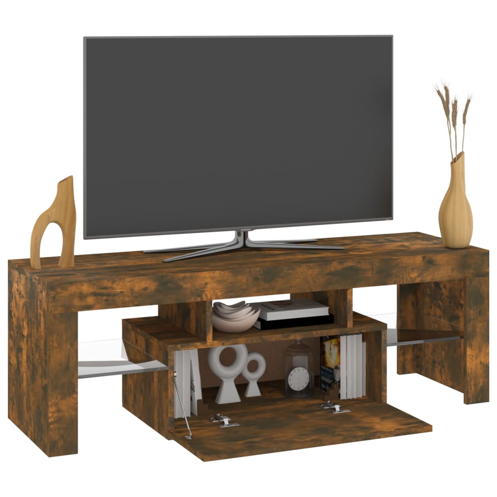 TV-taso LED-valoilla savutammi 120x35x40 cm - Sisustajankoti.fi