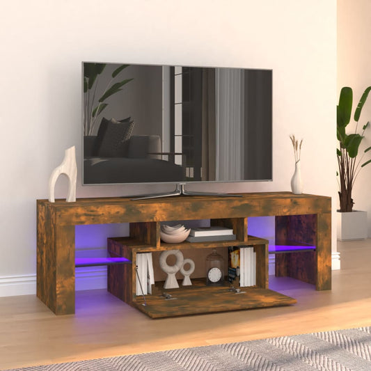 TV-taso LED-valoilla savutammi 120x35x40 cm - Sisustajankoti.fi