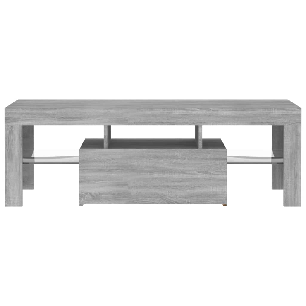TV-taso LED-valoilla harmaa Sonoma 120x35x40 cm - Sisustajankoti.fi
