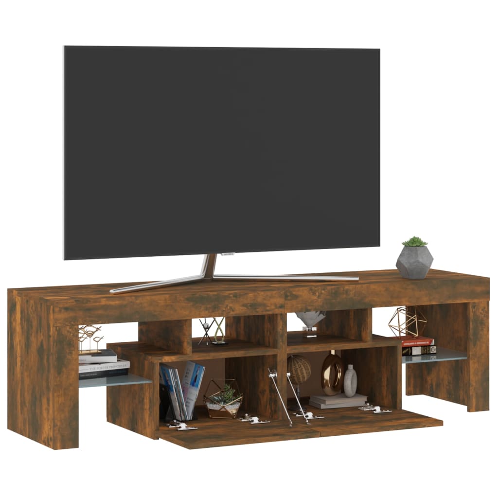 TV-taso LED-valoilla savutammi 140x36,5x40 cm - Sisustajankoti.fi