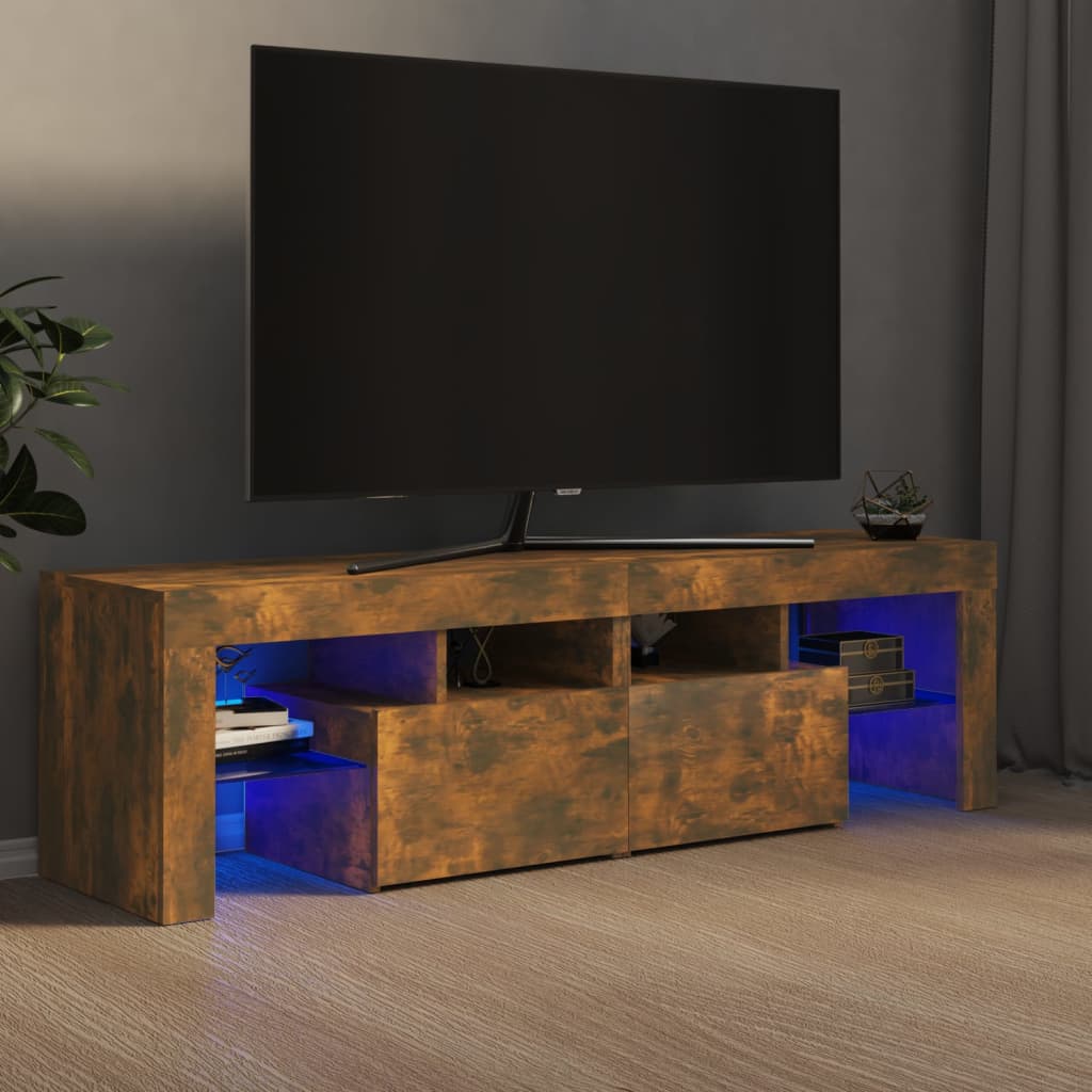 TV-taso LED-valoilla savutammi 140x36,5x40 cm - Sisustajankoti.fi
