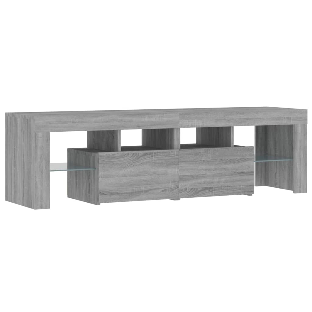 TV-taso LED-valoilla harmaa Sonoma 140x36,5x40 cm - Sisustajankoti.fi