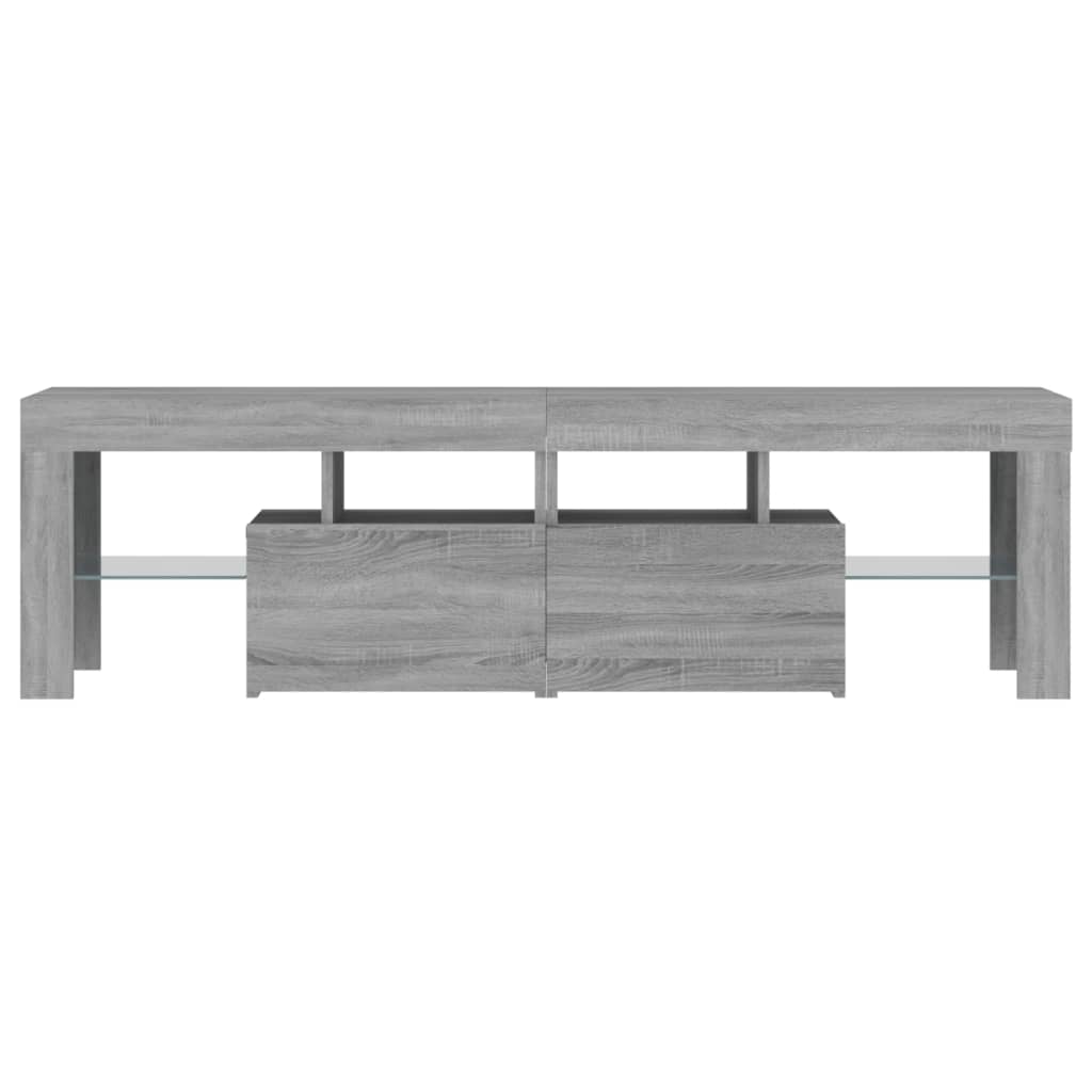TV-taso LED-valoilla harmaa Sonoma 140x36,5x40 cm - Sisustajankoti.fi