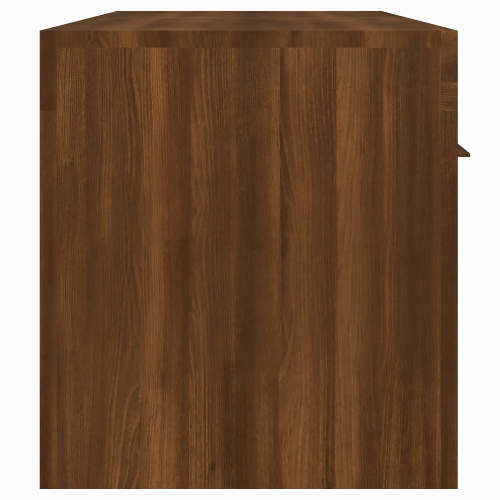 TV-taso LED-valoilla ruskea tammi 140x36,5x40 cm - Sisustajankoti.fi