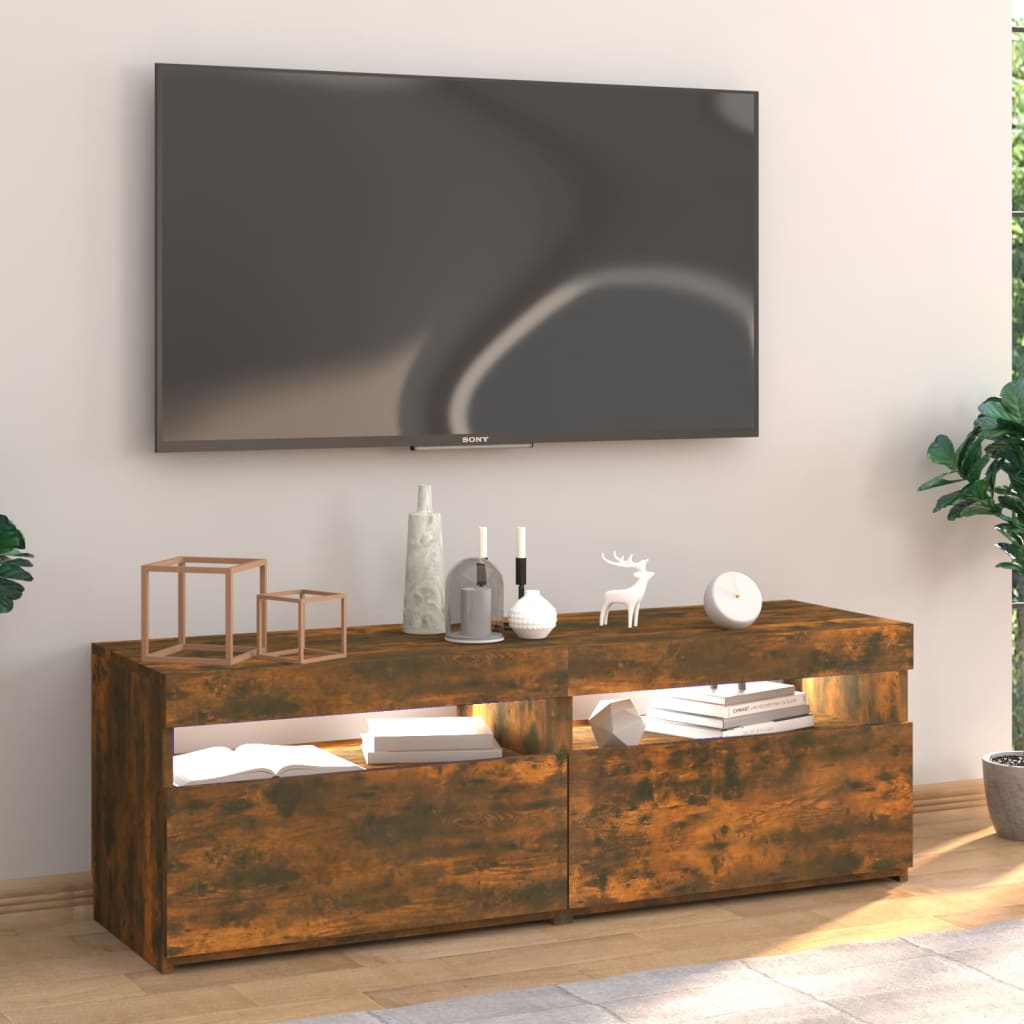 TV-taso LED-valoilla savutammi 120x35x40 cm - Sisustajankoti.fi