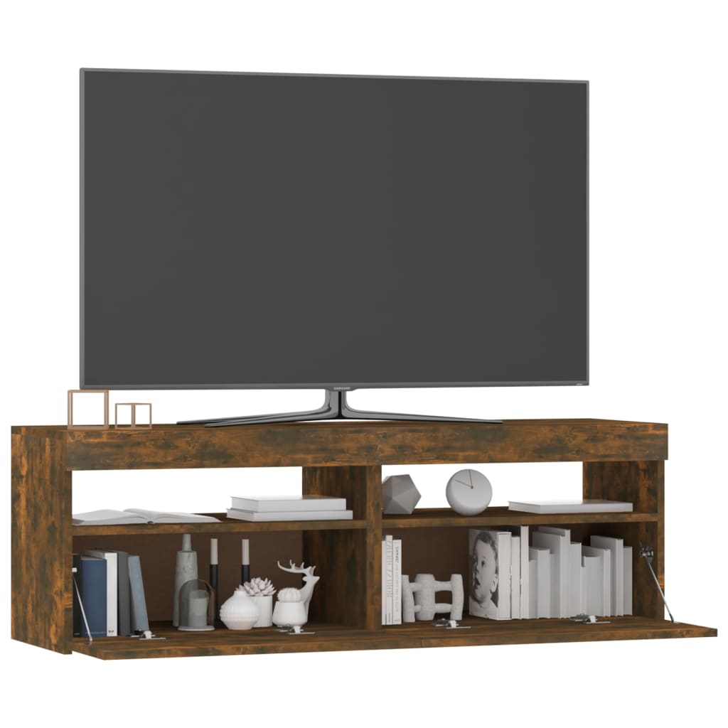 TV-taso LED-valoilla savutammi 120x35x40 cm - Sisustajankoti.fi