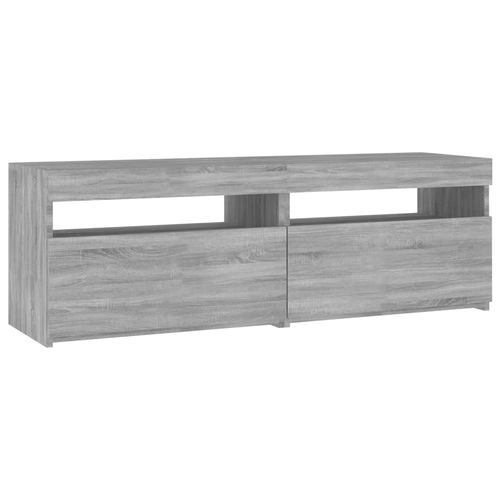 TV-taso LED-valoilla harmaa Sonoma 120x35x40 cm - Sisustajankoti.fi
