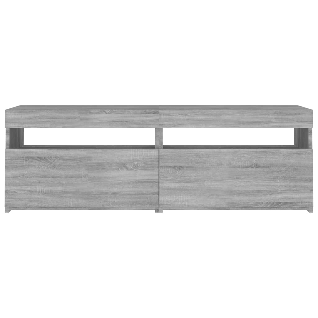TV-taso LED-valoilla harmaa Sonoma 120x35x40 cm - Sisustajankoti.fi
