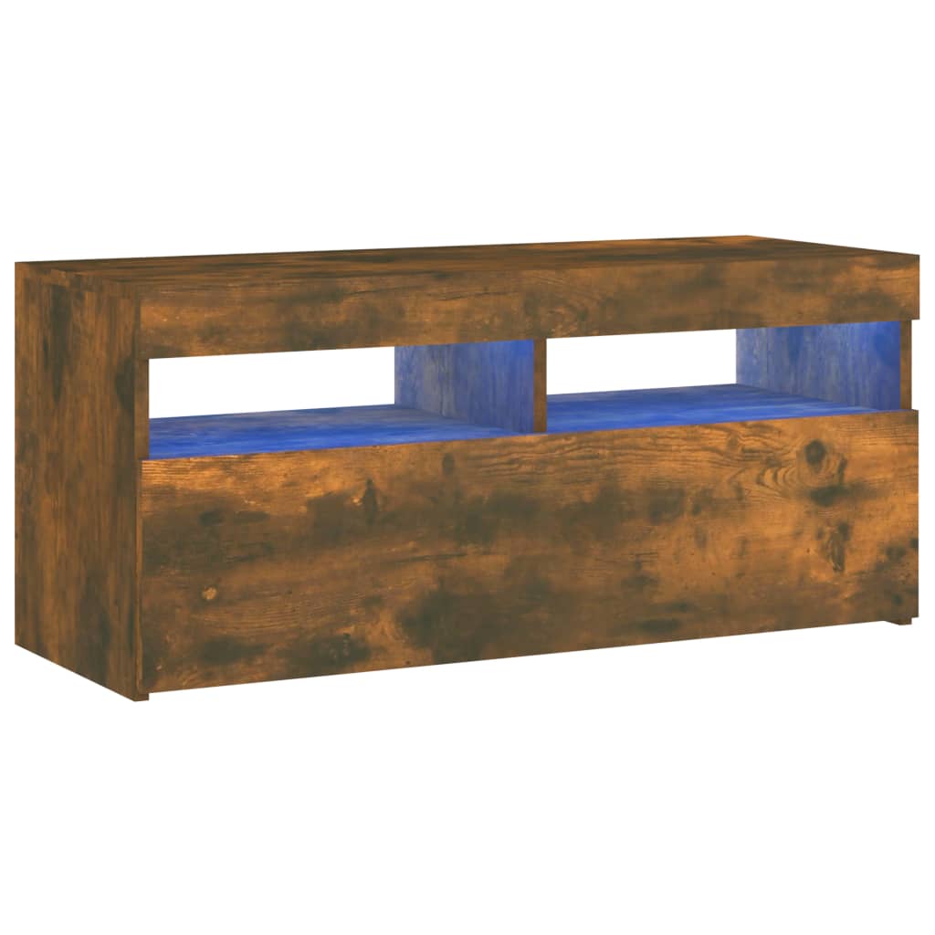 TV-taso LED-valoilla savutammi 90x35x40 cm - Sisustajankoti.fi