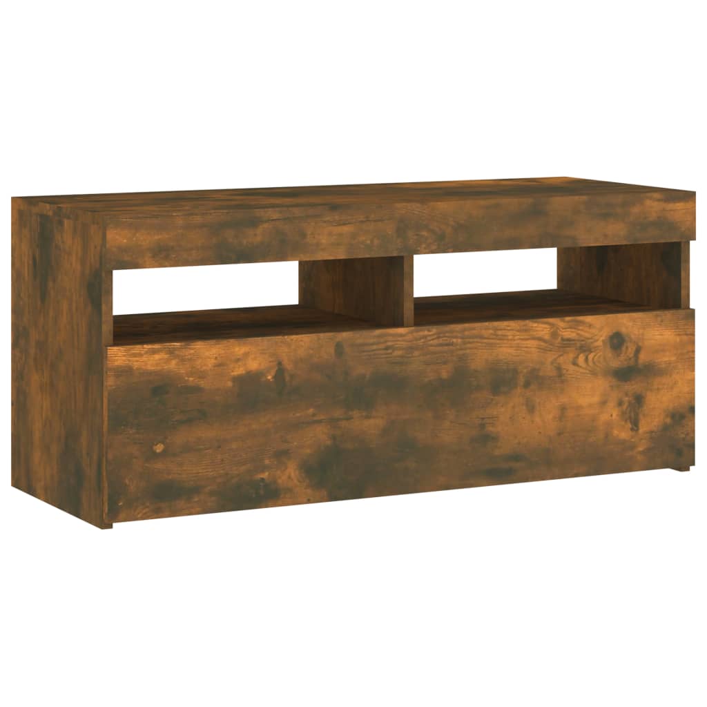 TV-taso LED-valoilla savutammi 90x35x40 cm - Sisustajankoti.fi