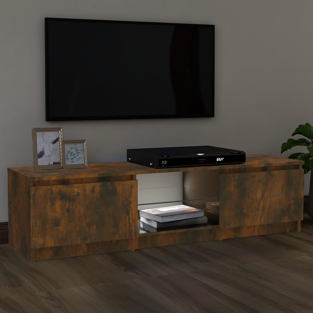 TV-taso LED-valoilla savutammi 120x30x35,5 cm - Sisustajankoti.fi