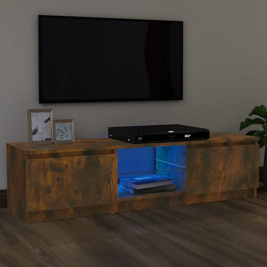 TV-taso LED-valoilla savutammi 120x30x35,5 cm - Sisustajankoti.fi