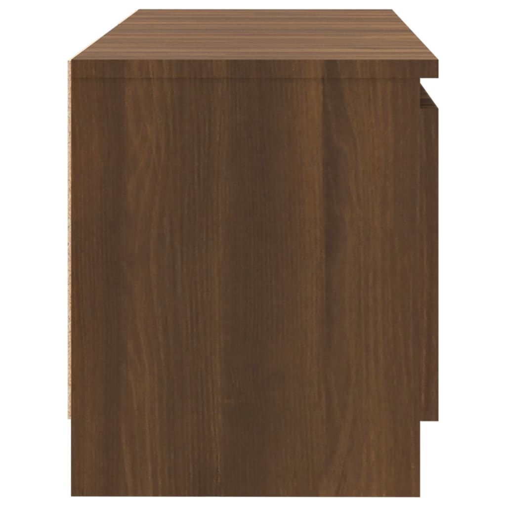 TV-taso LED-valoilla ruskea tammi 120x30x35,5 cm - Sisustajankoti.fi
