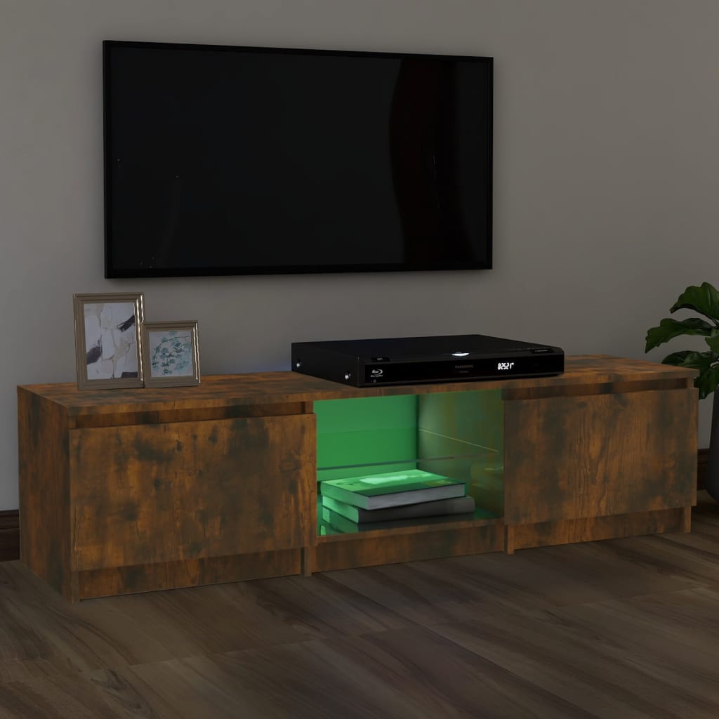 TV-taso LED-valoilla savutammi 140x40x35,5 cm - Sisustajankoti.fi