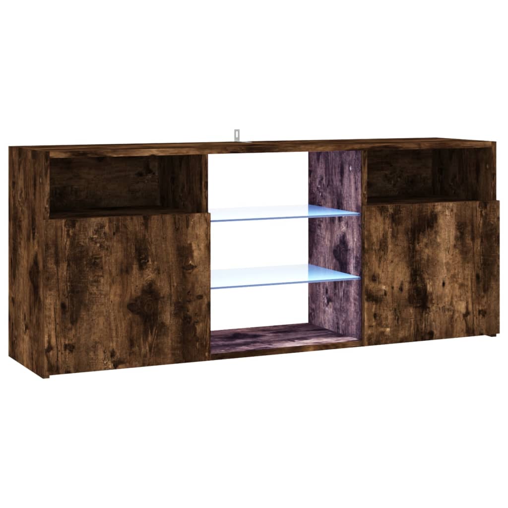 TV-taso LED-valoilla savutammi 120x30x50 cm - Sisustajankoti.fi