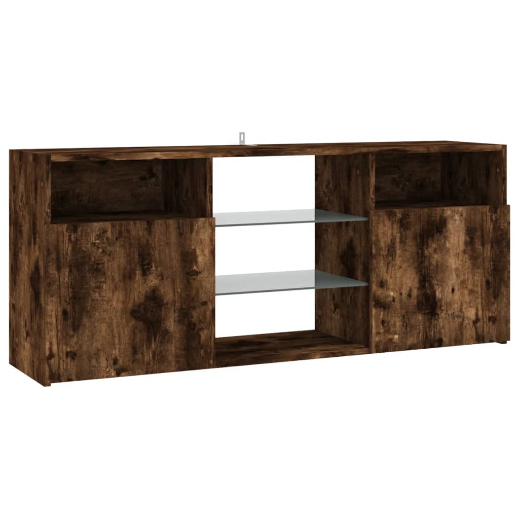 TV-taso LED-valoilla savutammi 120x30x50 cm - Sisustajankoti.fi