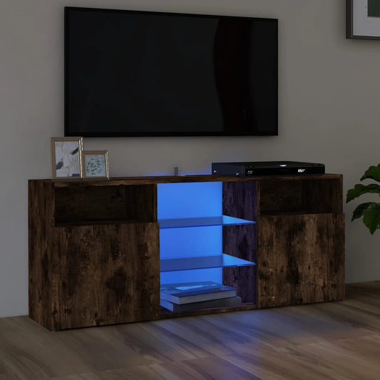 TV-taso LED-valoilla savutammi 120x30x50 cm - Sisustajankoti.fi