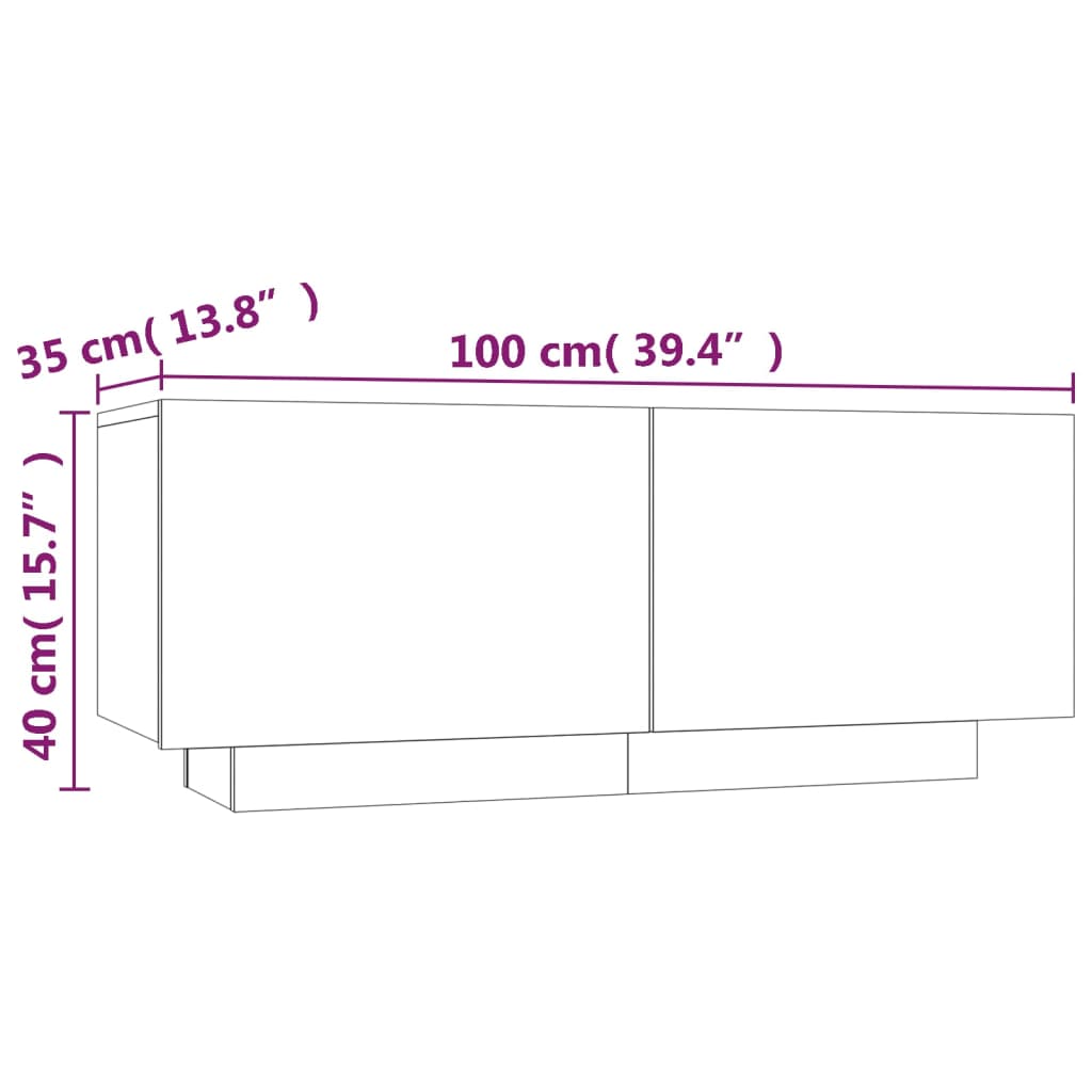 TV-taso savutammi 100x35x40 cm tekninen puu - Sisustajankoti.fi