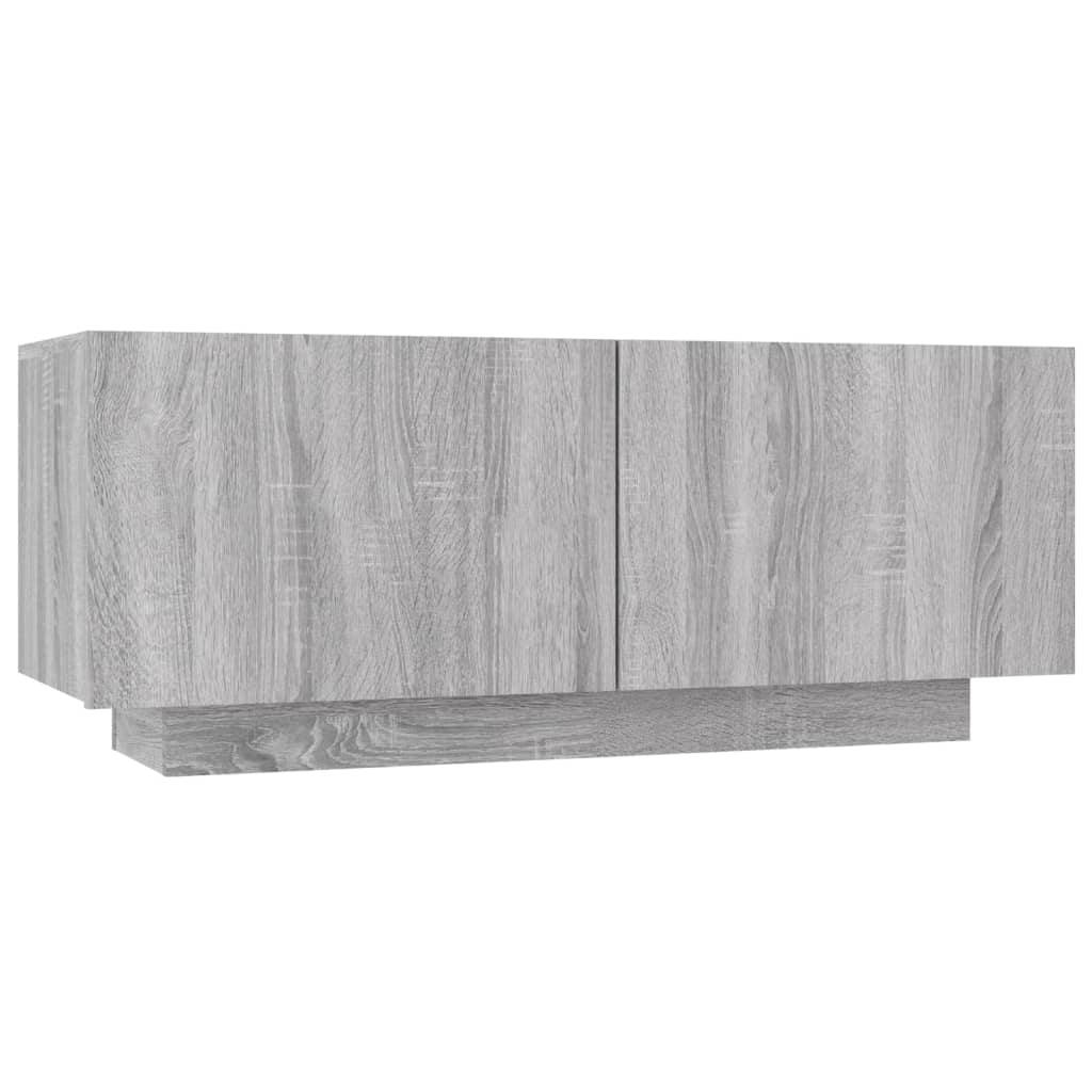 TV-taso harmaa Sonoma 100x35x40 cm tekninen puu - Sisustajankoti.fi