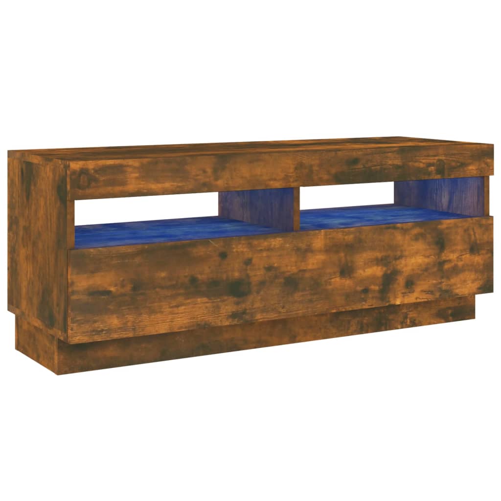 TV-taso LED-valoilla savutammi 100x35x40 cm - Sisustajankoti.fi