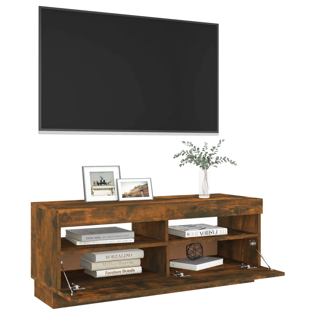 TV-taso LED-valoilla savutammi 100x35x40 cm - Sisustajankoti.fi