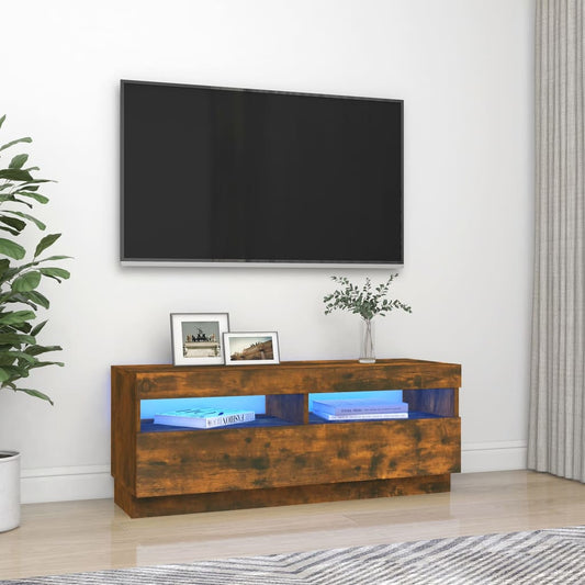 TV-taso LED-valoilla savutammi 100x35x40 cm - Sisustajankoti.fi