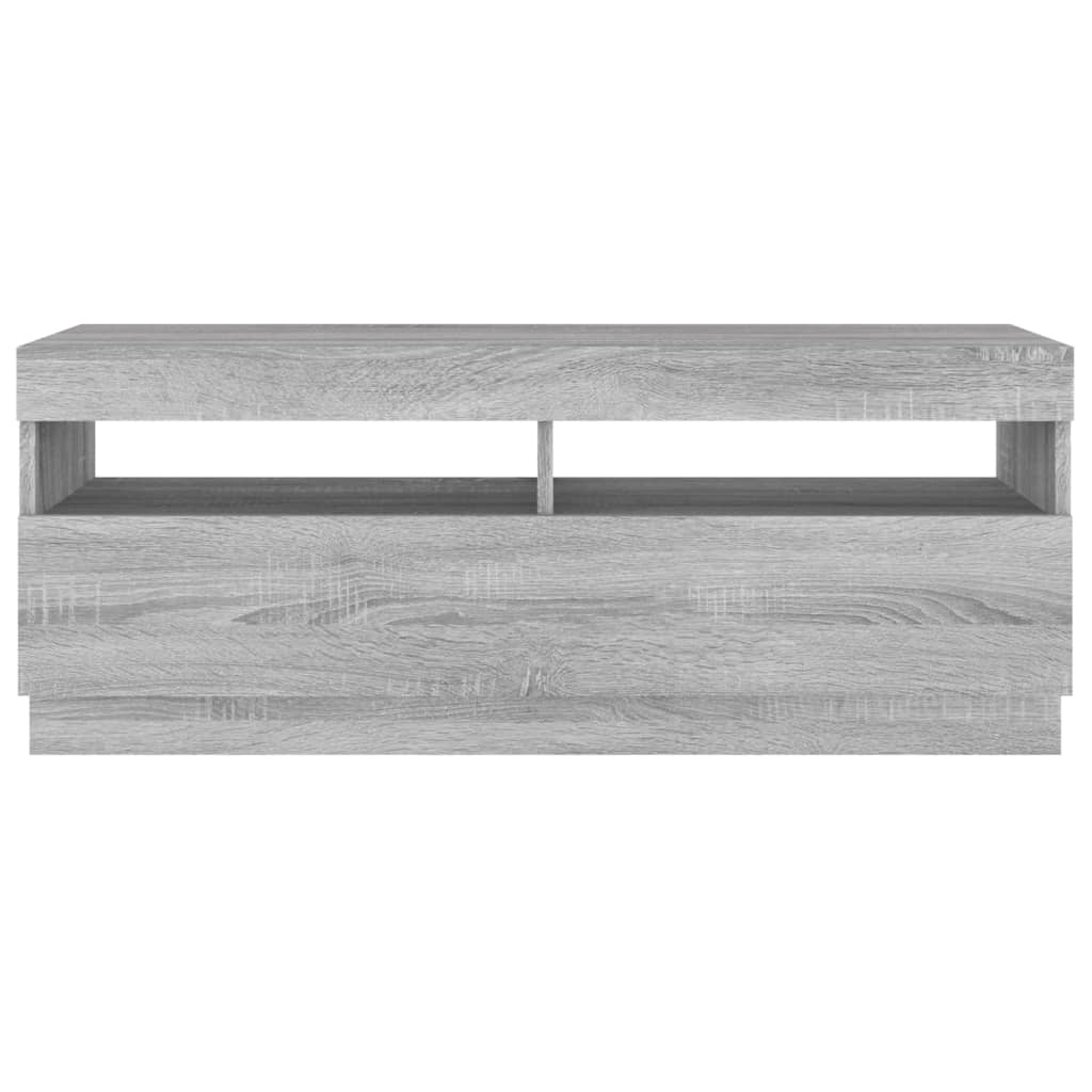 TV-taso LED-valoilla harmaa Sonoma 100x35x40 cm - Sisustajankoti.fi
