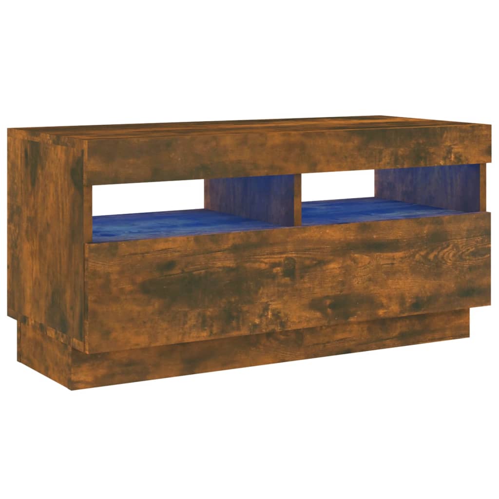 TV-taso LED-valoilla savutammi 80x35x40 cm - Sisustajankoti.fi