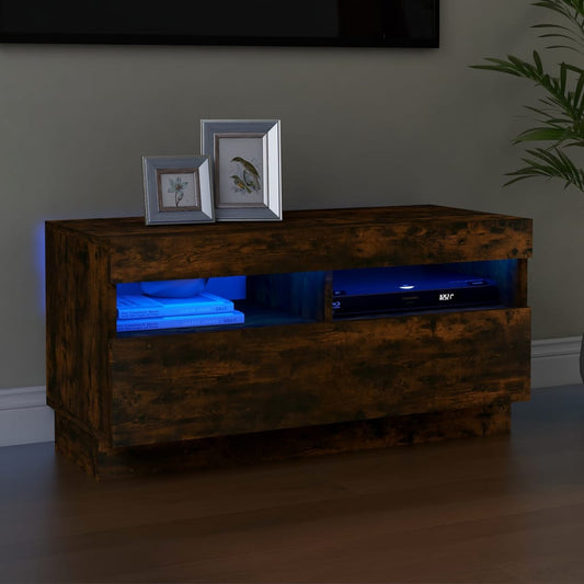 TV-taso LED-valoilla savutammi 80x35x40 cm - Sisustajankoti.fi