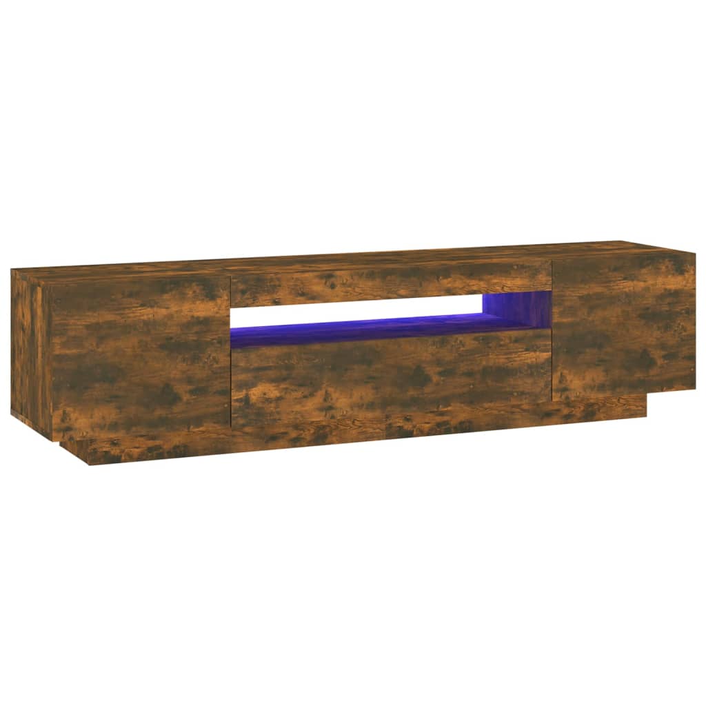 TV-taso LED-valoilla savutammi 160x35x40 cm - Sisustajankoti.fi