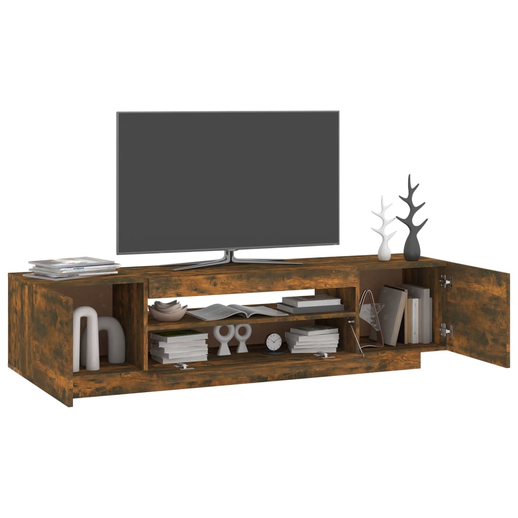 TV-taso LED-valoilla savutammi 160x35x40 cm - Sisustajankoti.fi