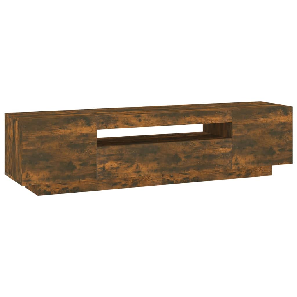TV-taso LED-valoilla savutammi 160x35x40 cm - Sisustajankoti.fi