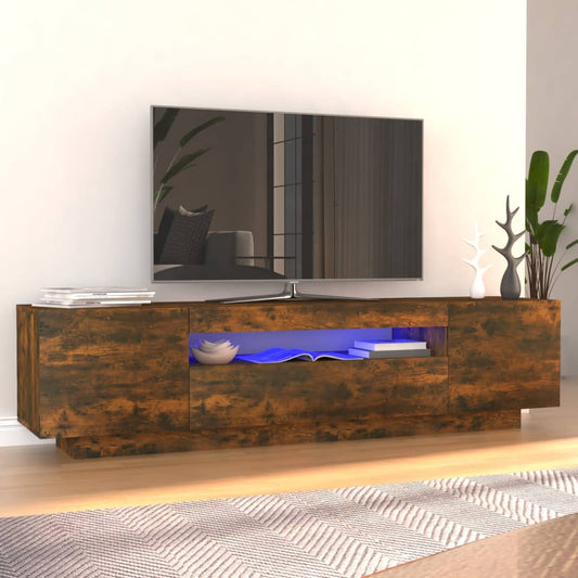 TV-taso LED-valoilla savutammi 160x35x40 cm - Sisustajankoti.fi