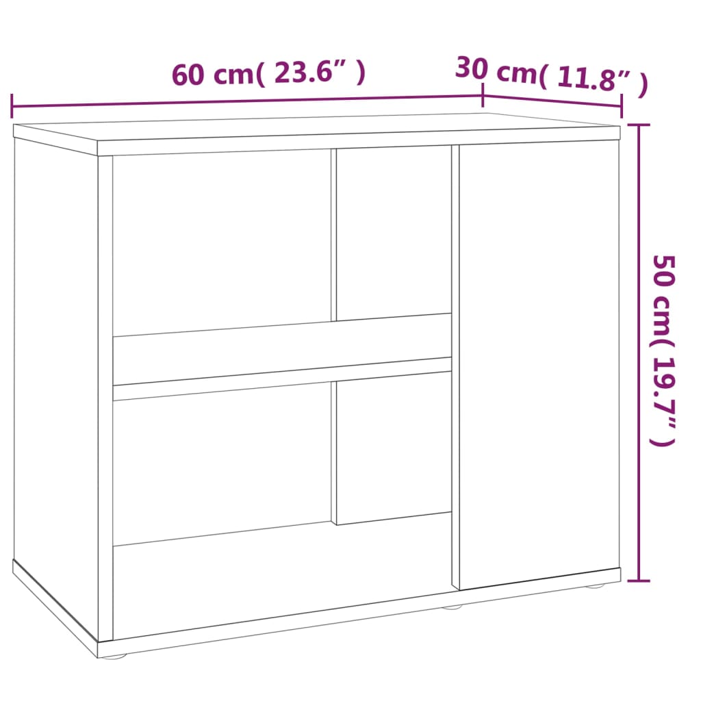 Sivukaappi savutammi 60x30x50 cm tekninen puu - Sisustajankoti.fi