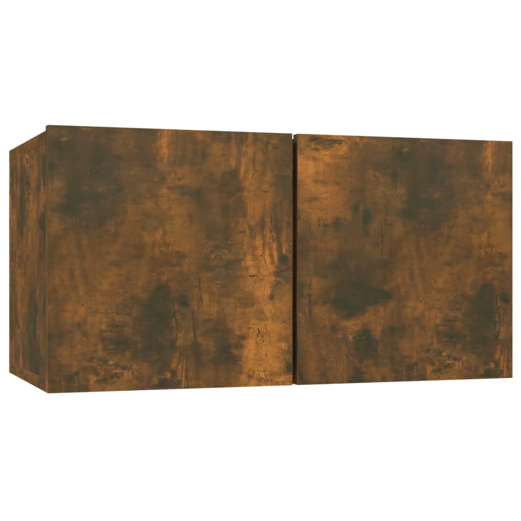 Seinäkiinnitettävät TV-kaapit 3 kpl savutammi 60x30x30 cm - Sisustajankoti.fi