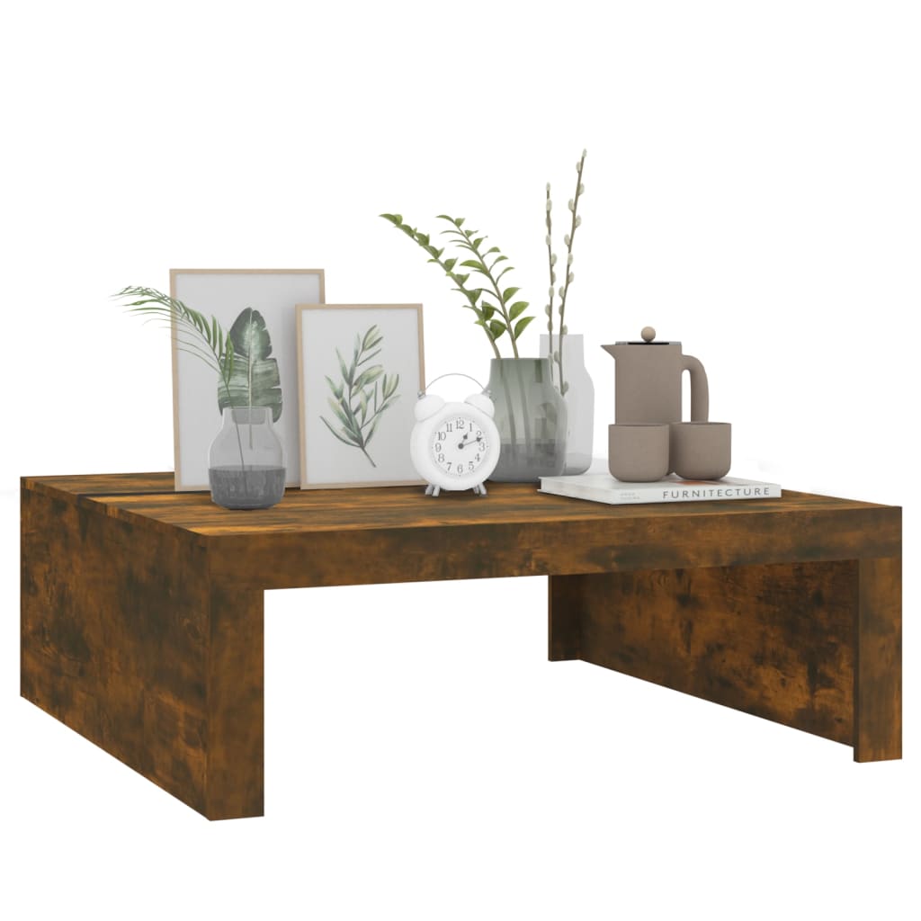 Sohvapöytä savutammi 100x100x35 cm tekninen puu - Sisustajankoti.fi