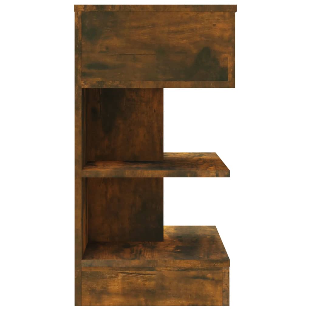 Yöpöydät 2 kpl savutammi 40x35x65 cm tekninen puu - Sisustajankoti.fi